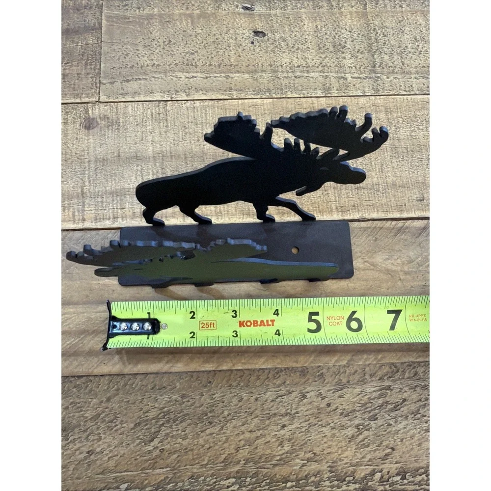 Moose Metal Black Napkin Holder Rustic Cabin Core